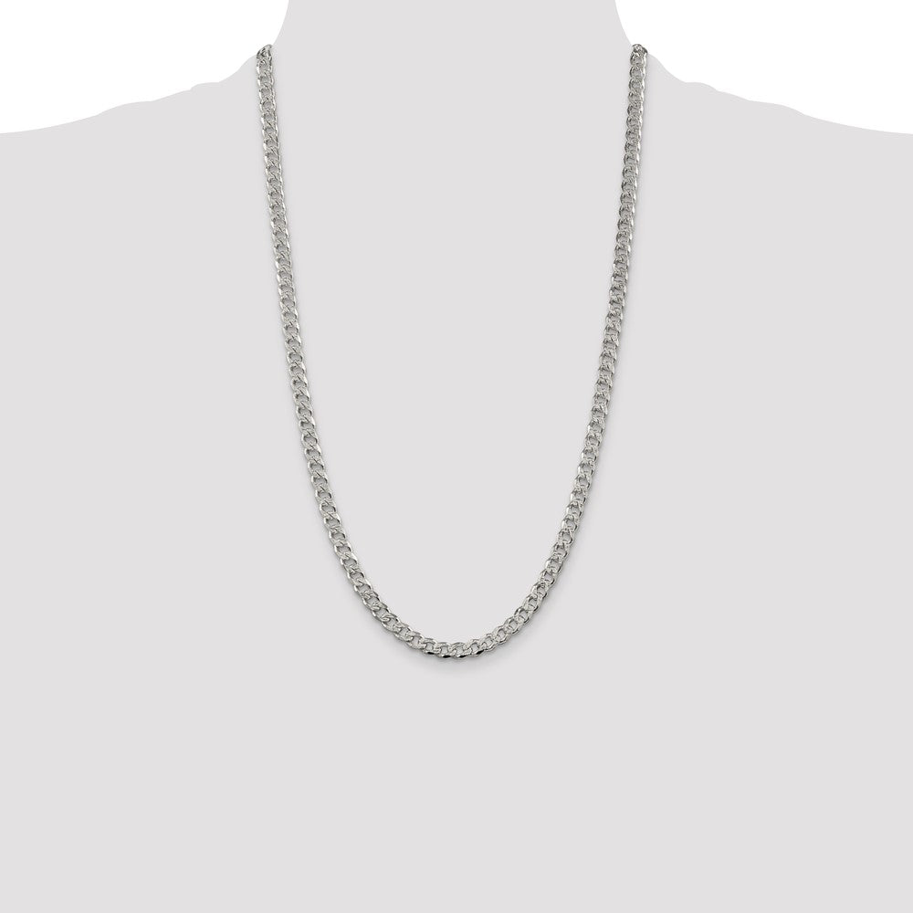 Buy Stylish 5.5mm Pav Curb Chain in High-Quality Sterling Silver