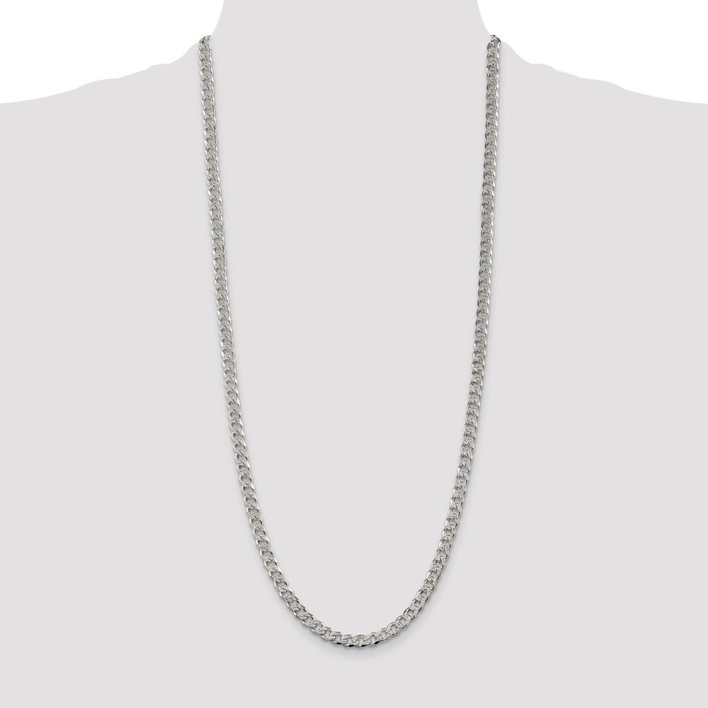 Exclusive 5.5mm Sterling Silver Pave Curb Chain - Stylish & Affordable Jewelry