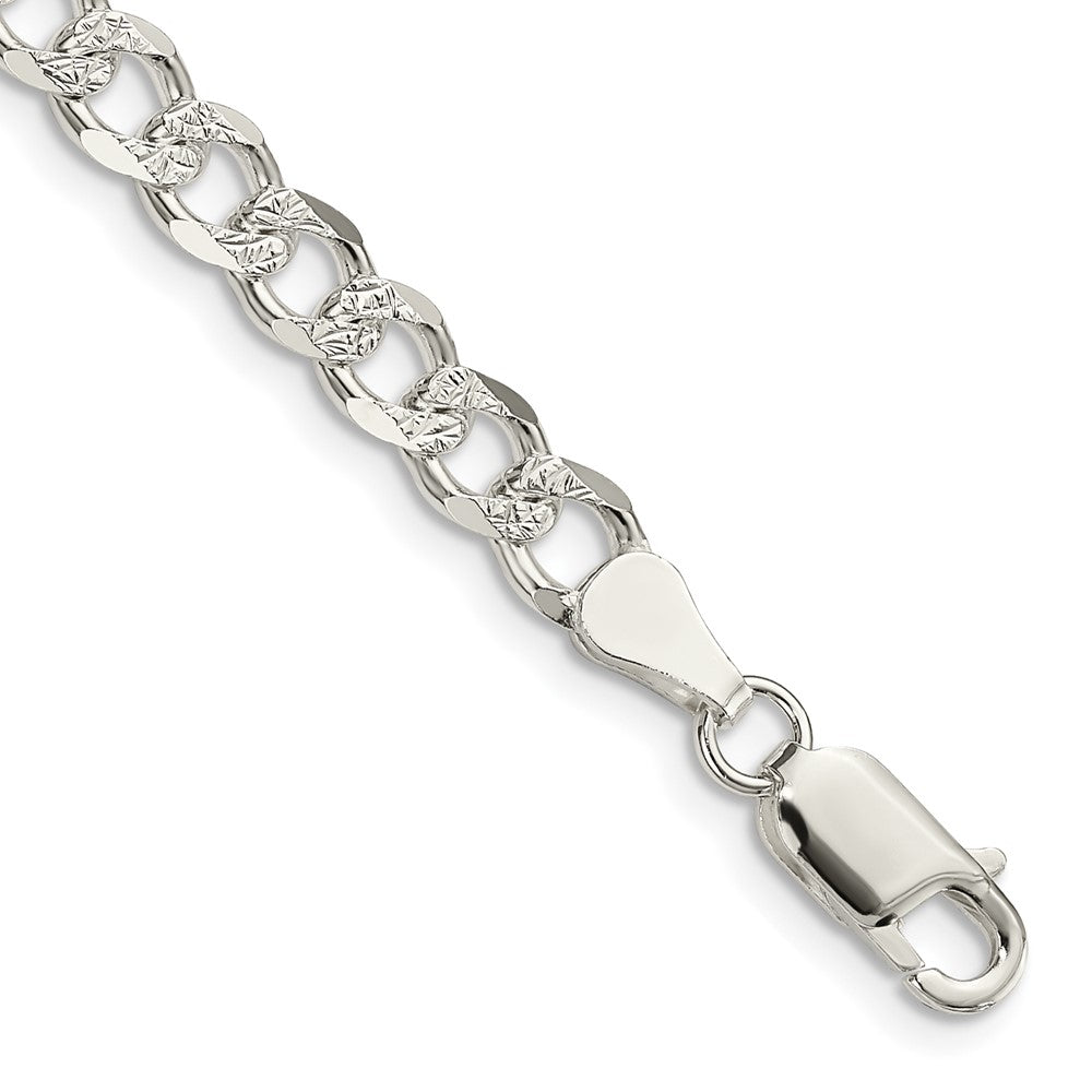 Buy Stylish 5.5mm Pav Curb Chain in High-Quality Sterling Silver - Affordable Luxury!
