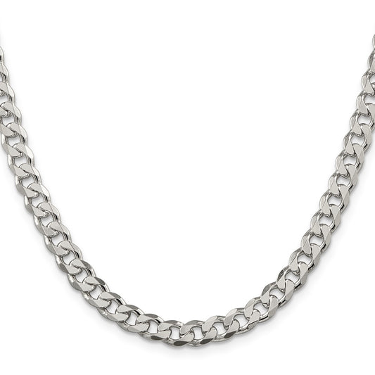 Buy Stylish 7mm Pav Curb Chain in High-Quality Sterling Silver - Affordable Luxury!