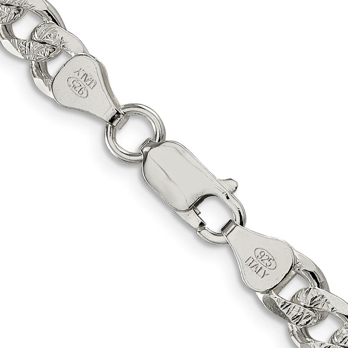 Buy Stylish 7mm Pav Curb Chain in High-Quality Sterling Silver - Affordable!-3