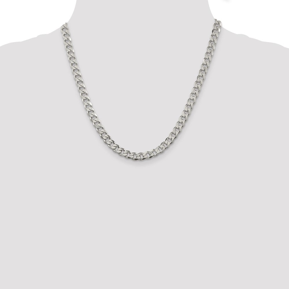 Buy Stylish 7mm Pav Curb Chain in High-Quality Sterling Silver - Affordable!