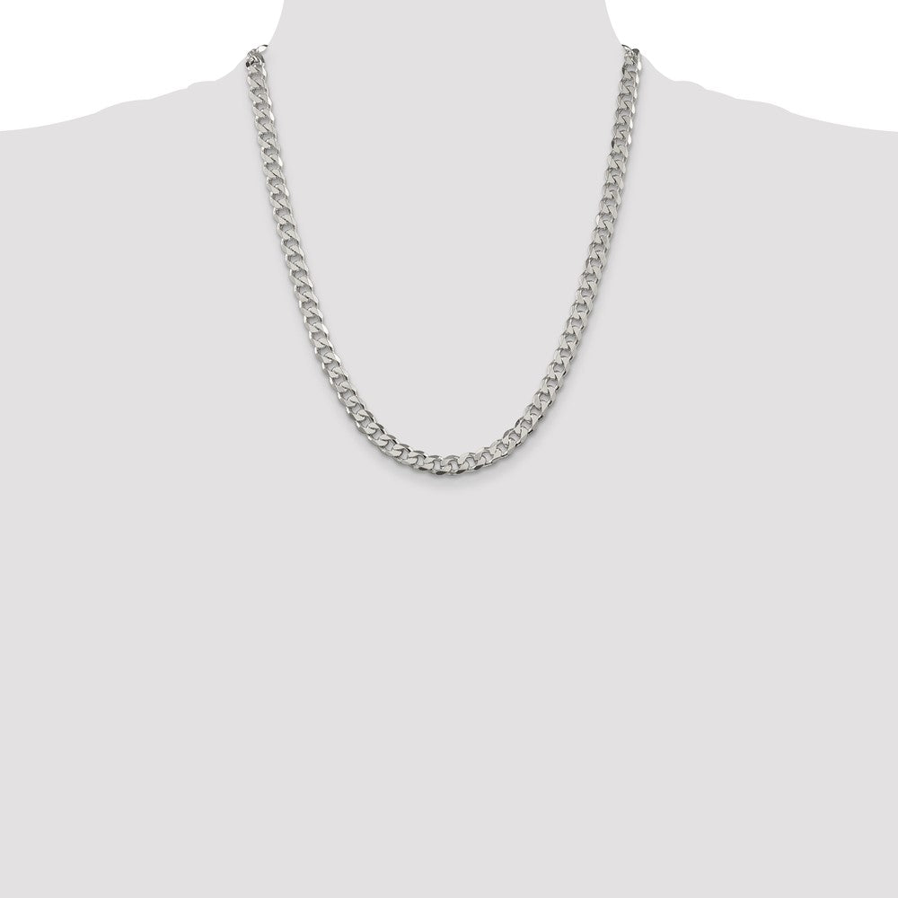 Buy Stylish 7mm Pav Curb Chain in High-Quality Sterling Silver - Affordable Luxury!
