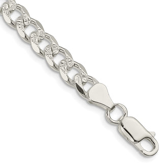 Buy Stylish 7mm Sterling Silver Pave Curb Link Chain - High-Quality Value!