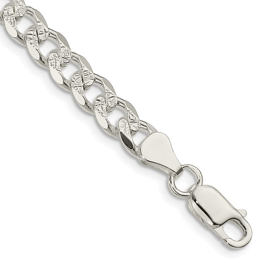Buy Stylish Sterling Silver 7mm Pav Curb Chain - Luxury for Less
