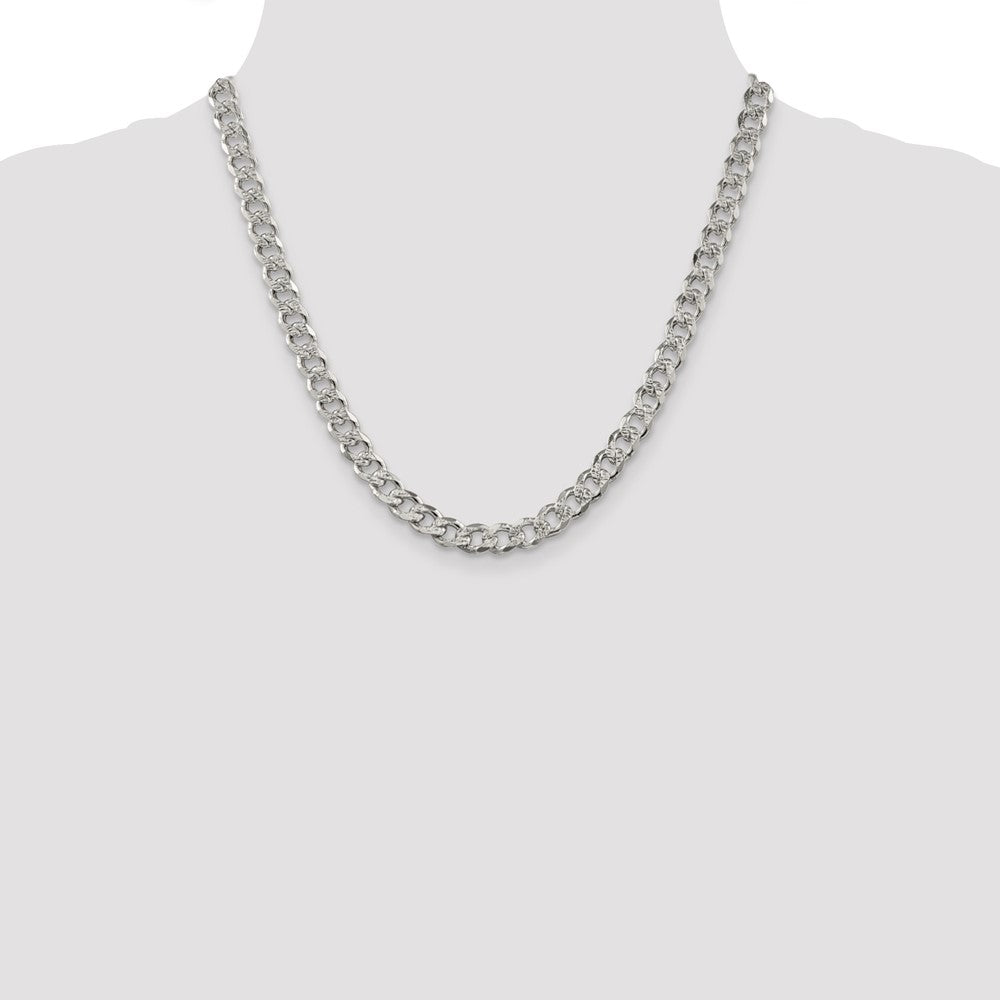 Buy Stylish 7.5mm Sterling Silver Pav Curb Chain | Luxury Accessory