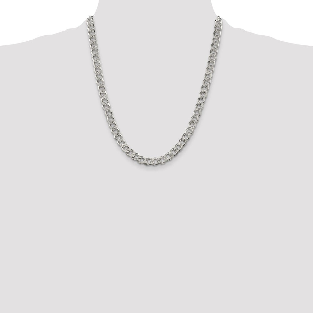 Buy Stylish 7.5mm Sterling Silver Pave Curb Chain - Affordable Luxury Jewelry