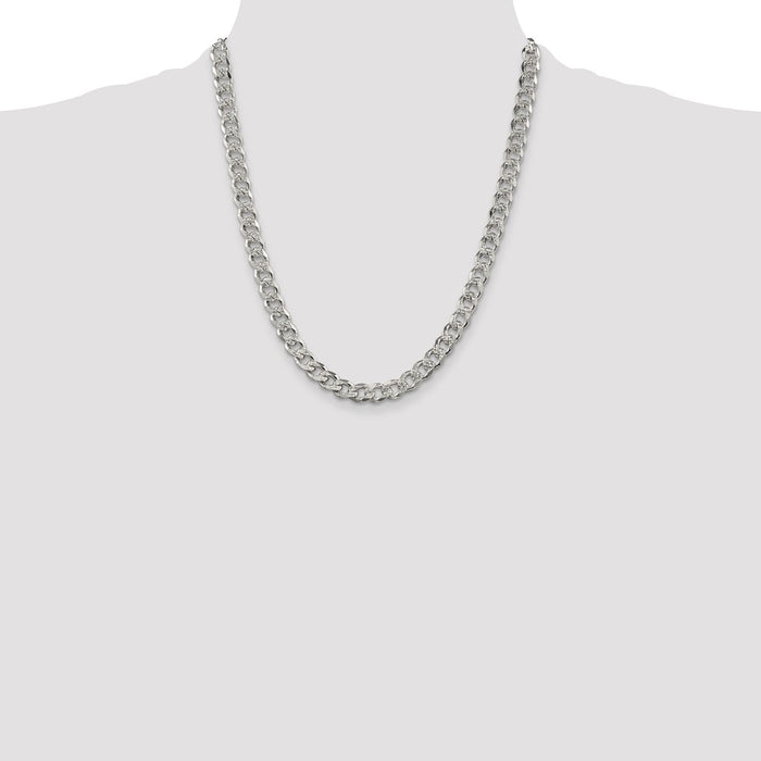 Buy Stylish 7.5mm Sterling Silver Pave Curb Chain - Affordable Luxury Jewelry-4