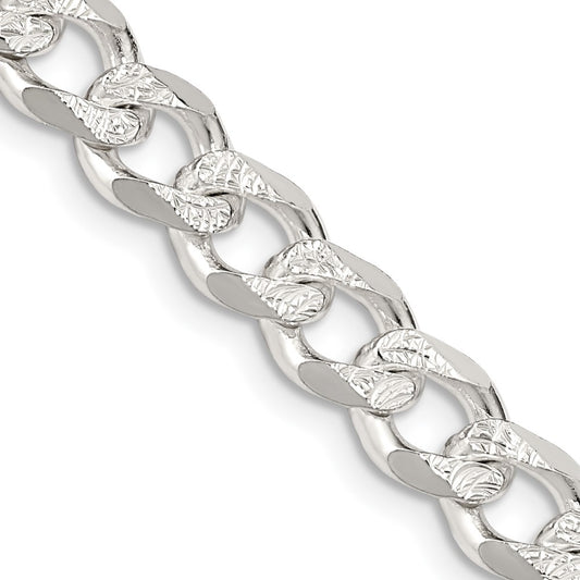 Buy Stylish 7.5mm Pav Curb Chain in High-Quality Sterling Silver