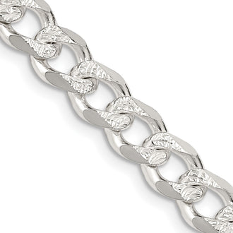 Buy Stylish 7.5mm Pav Curb Chain in High-Quality Sterling Silver | Value Offer