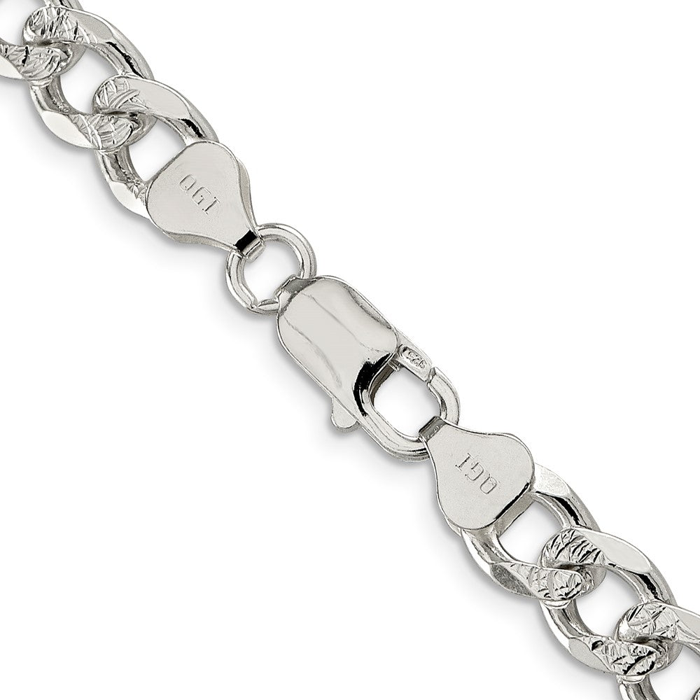 High-Quality 8.3mm Sterling Silver Pav Curb Chain Necklace - Stylish Value!