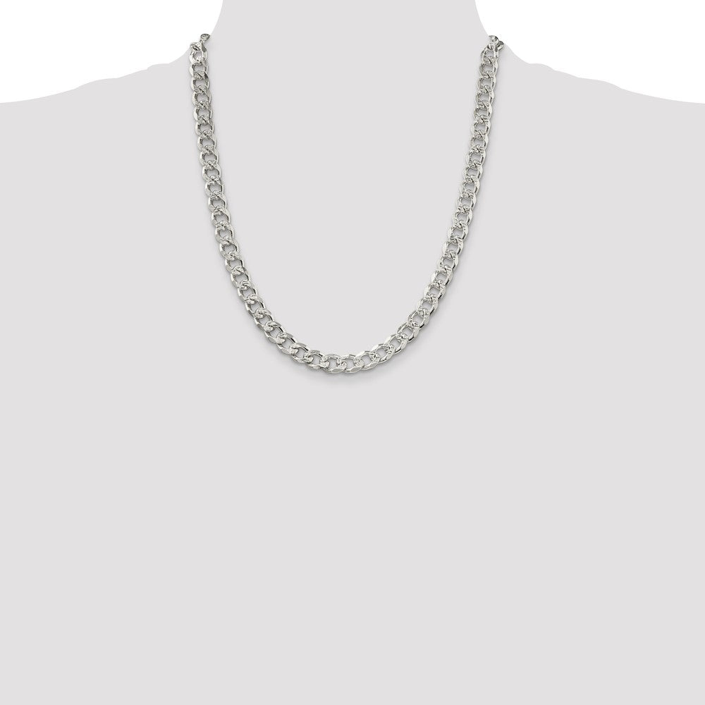 Buy Stylish Sterling Silver 8.3mm Pav Curb Chain Necklace - Luxury Design