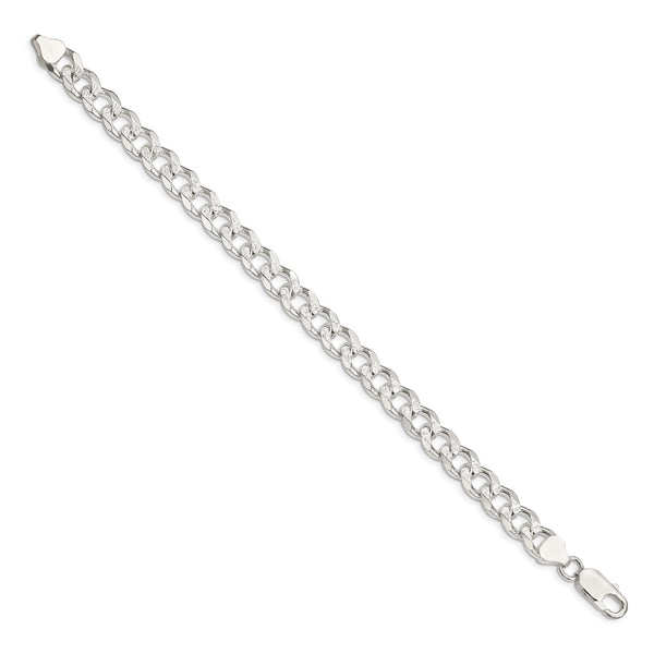 8.3mm Pavé Curb Chain in Sterling Silver