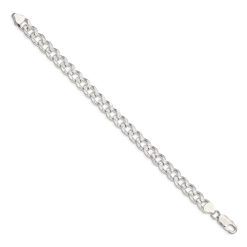 Exclusive 8.3mm Pav Curb Chain Necklace in Sterling Silver - Affordable Luxury
