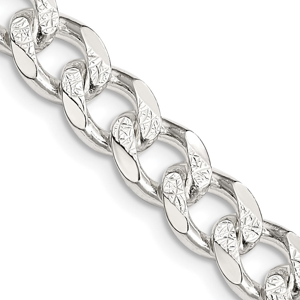 High-Quality 8.3mm Sterling Silver Pav Curb Chain Necklace - Stylish Value!