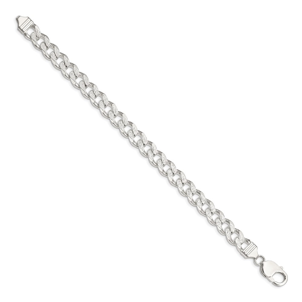 Buy Stylish 9.3mm Pav Curb Chain Necklace in High-Quality Sterling Silver