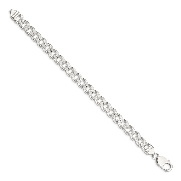 9.3mm Pavé Curb Chain Necklace in Sterling Silver - Style GR1-1030223