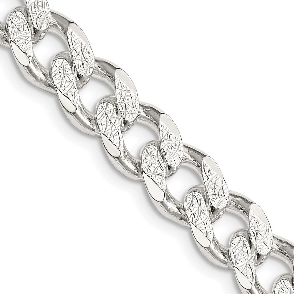 High-Quality 9.3mm Pav Curb Chain Necklace in Sterling Silver | Stylish Value