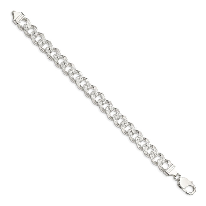 High-Quality 11.0mm Pav Curb Chain in Sterling Silver - Stylish & Affordable!-2