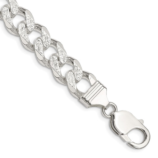 High-Quality 11.0mm Pav Curb Chain in Sterling Silver - Stylish & Affordable!