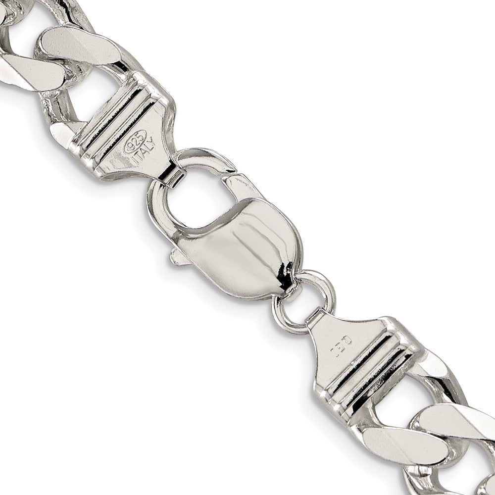 Buy Stylish Rhodium-Plated Sterling Silver 11.0mm Pav Curb Chain - Affordable Luxury