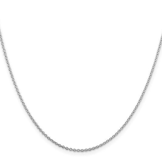 High-Quality Rhodium-Plated 1.5mm Sterling Silver Cable Chain - Stylish Value!