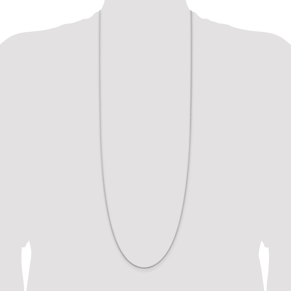 High-Quality Rhodium-Plated 1.5mm Sterling Silver Cable Chain - Stylish Value!