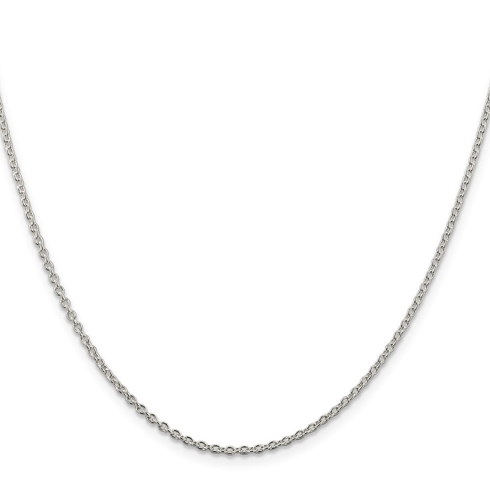 Buy Exclusive Rhodium-Plated Sterling Silver 1.95mm Cable Chain - Stylish Value!