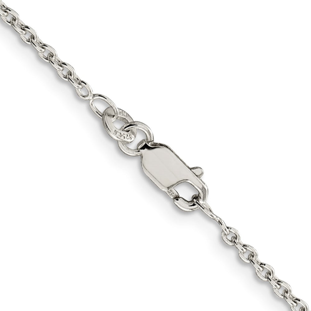 Buy Exclusive Rhodium-Plated Sterling Silver 1.95mm Cable Chain - Stylish Value!