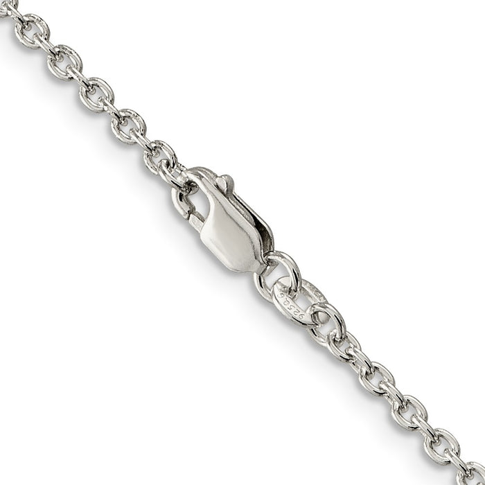 High-Quality 2.25mm Sterling Silver Cable Link Chain - Stylish & Affordable!-3