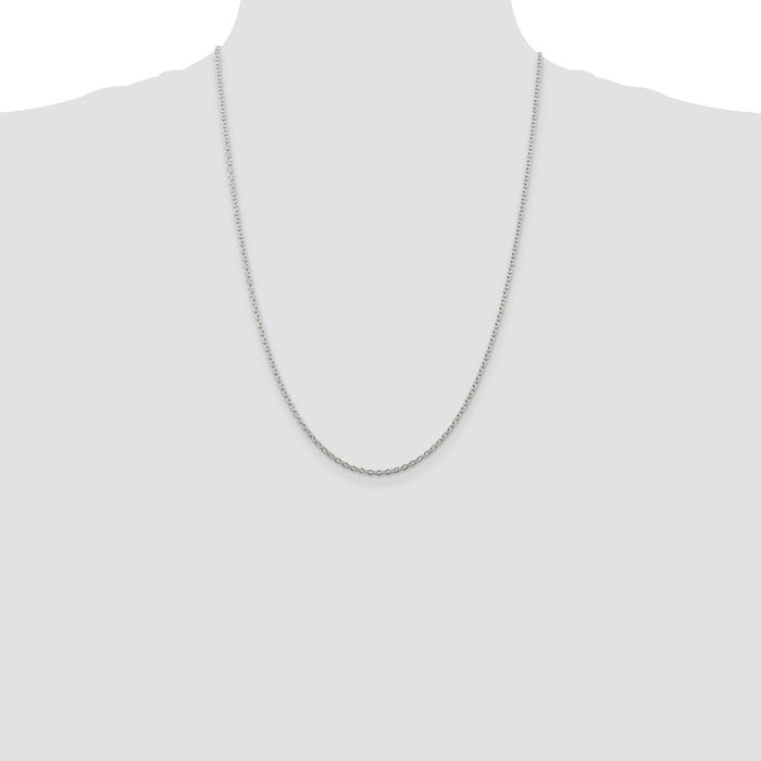 Buy 2.25mm Sterling Silver Cable Chain | Stylish & High-Quality Jewelry-4