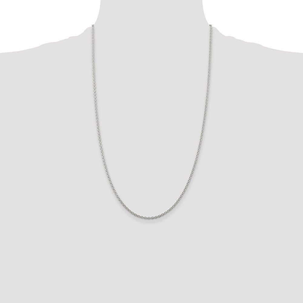 High-Quality 2.25mm Sterling Silver Cable Link Chain - Stylish & Affordable!