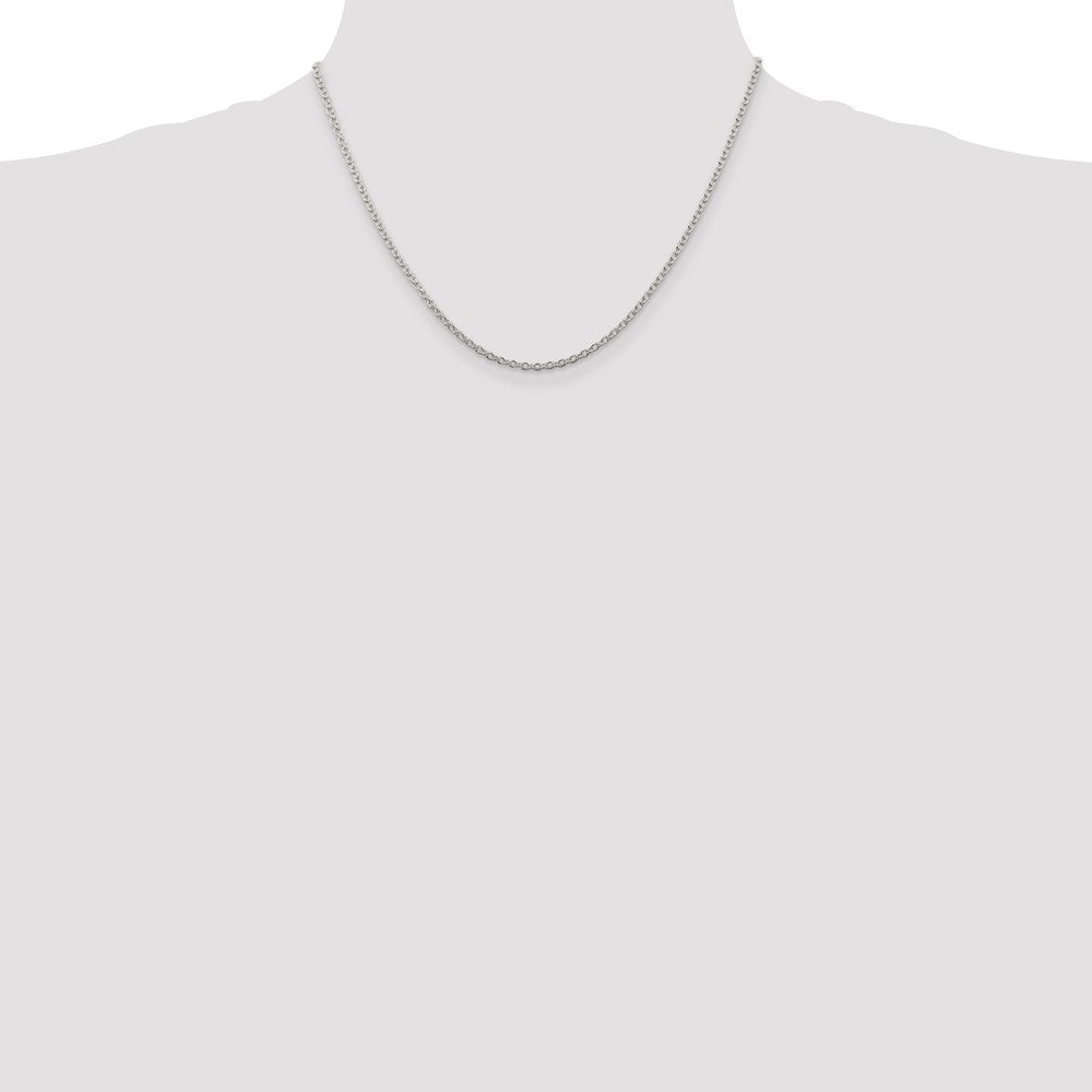 High-Quality Rhodium-Plated Sterling Silver 2.25mm Chain - Stylish Value