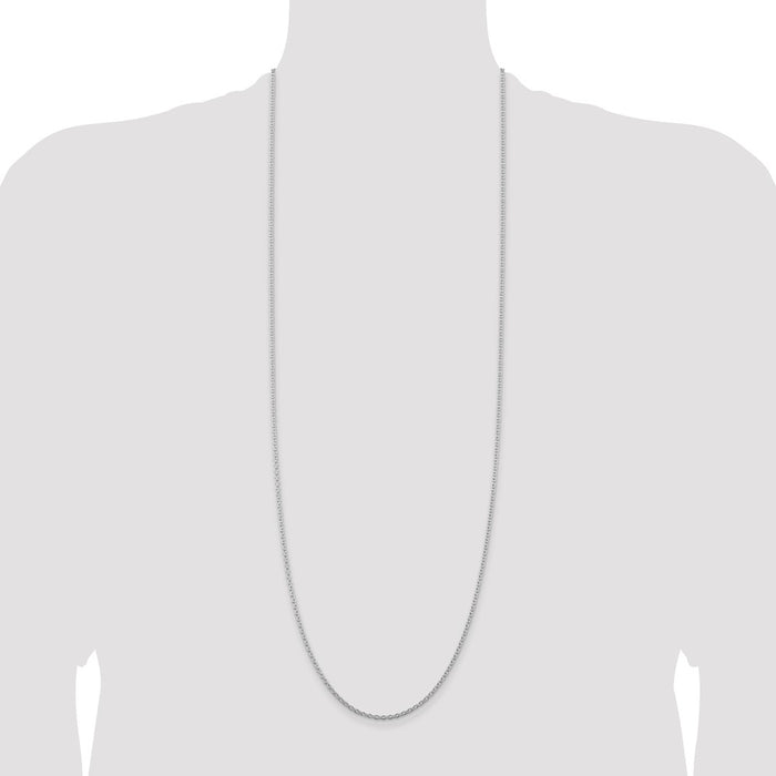 Buy Exclusive Rhodium-Plated Sterling Silver 2.25mm Chain - Affordable Luxury!-4