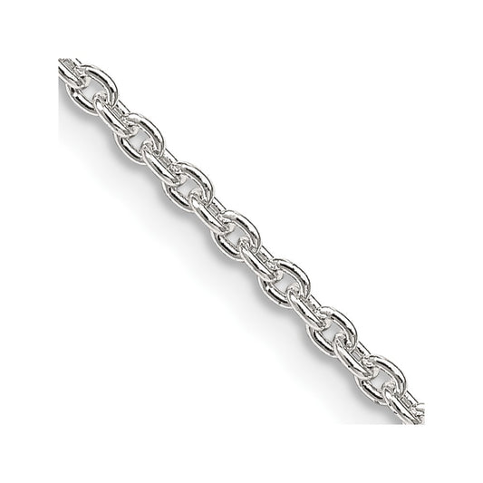 High-Quality 2.25mm Sterling Silver Cable Link Chain - Stylish & Affordable!
