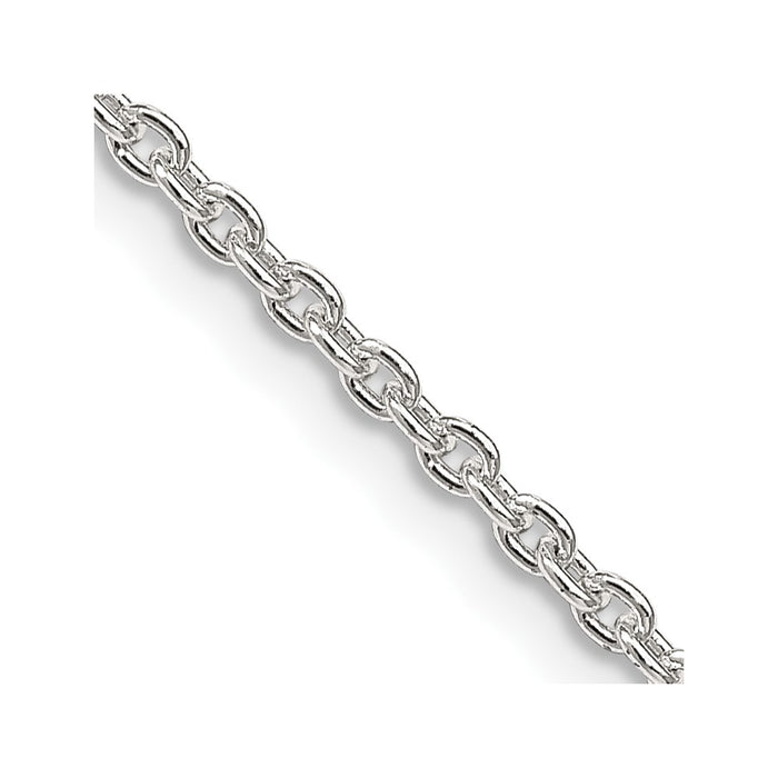 High-Quality 2.25mm Sterling Silver Cable Link Chain - Stylish & Affordable!-1