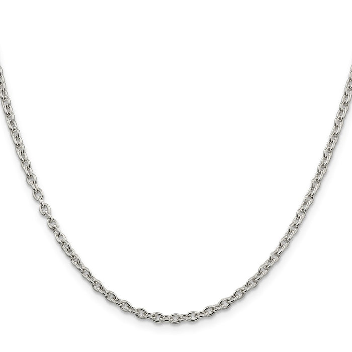 Buy Stylish 2.75mm Sterling Silver Cable Chain Necklace - Affordable Luxury-2