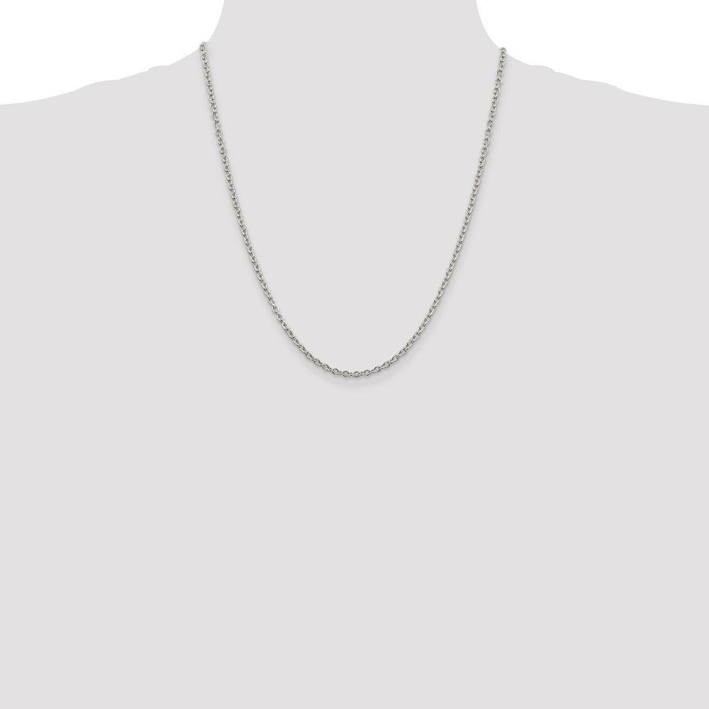 High-Quality Sterling Silver 2.75mm Cable Link Chain - Stylish & Affordable!
