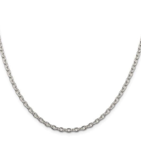 Order Stylish 3.5mm Sterling Silver Cable Chain Necklace - Affordable Luxury