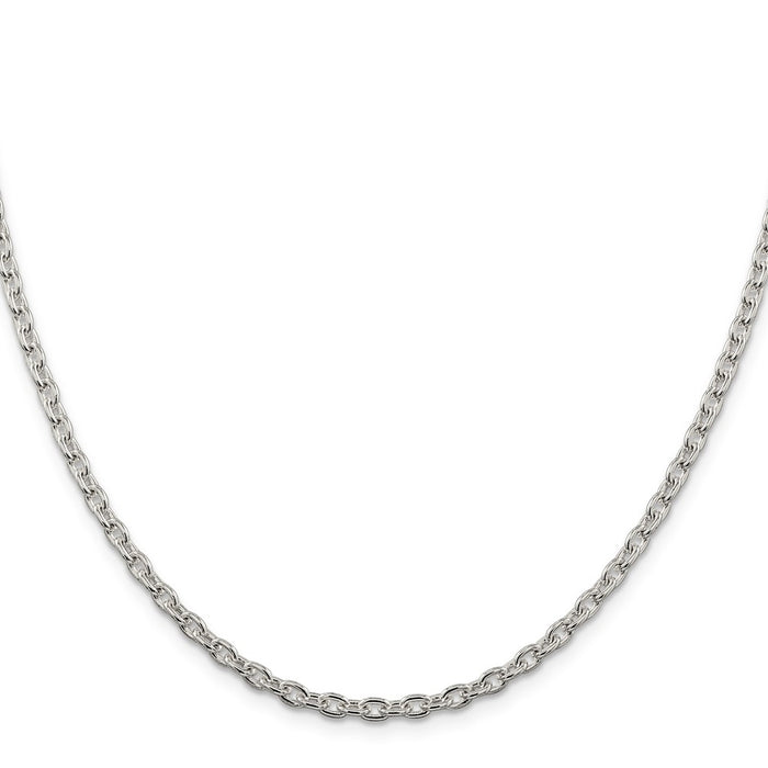 High-Quality 3.5mm Sterling Silver Cable Chain Necklace | Stylish Value Piece-2