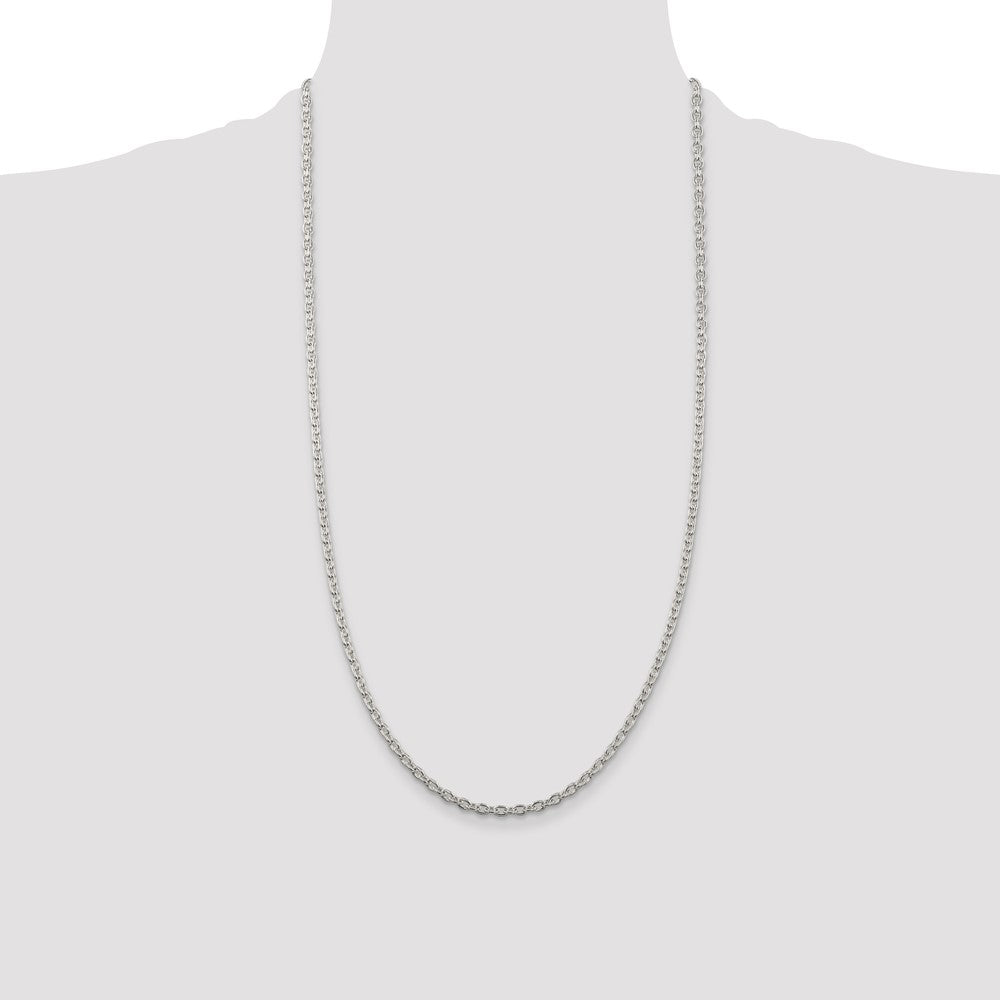Luxury 3.5mm Sterling Silver Cable Chain - High-Quality & Stylish Design