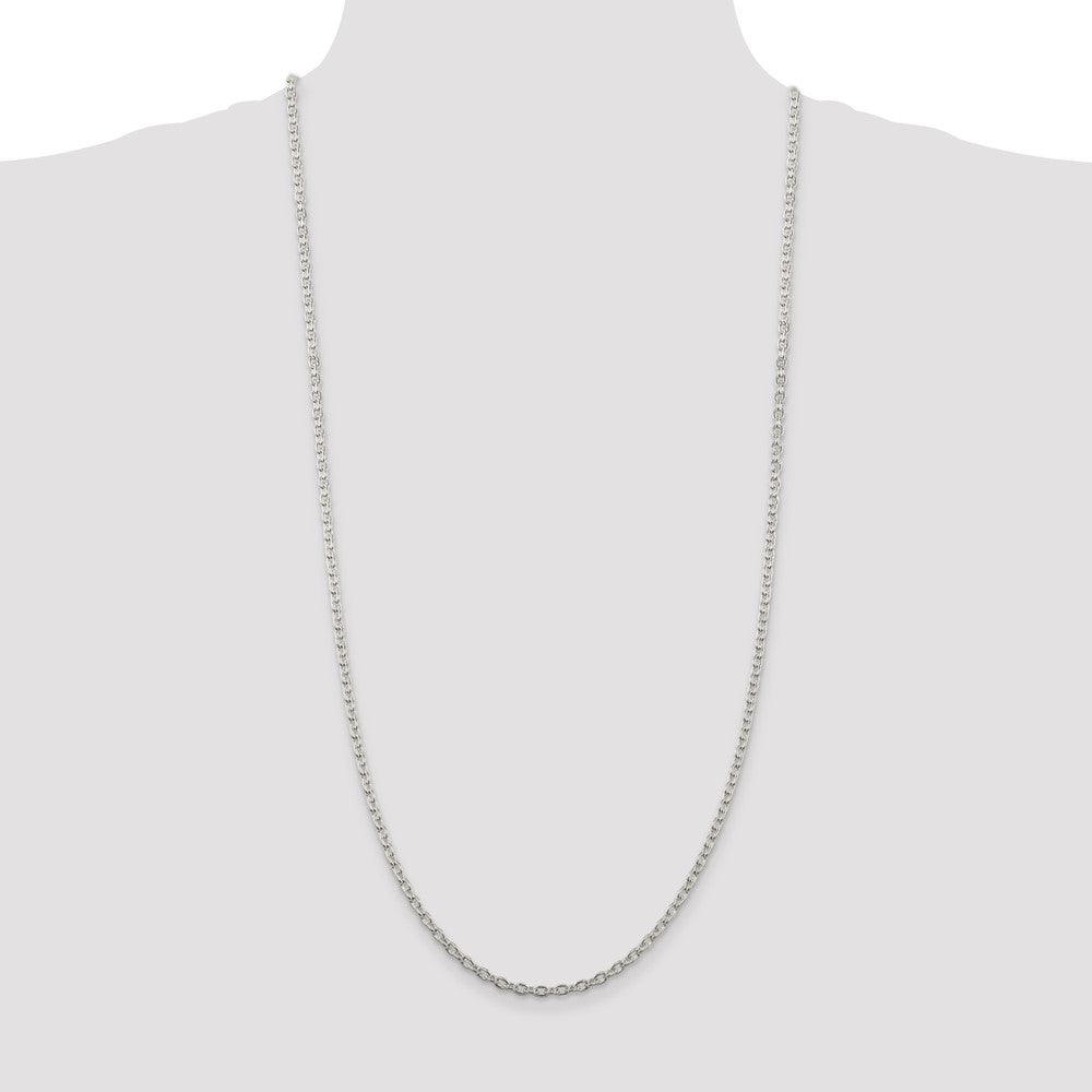 High-Quality 3.5mm Sterling Silver Cable Chain Necklace - Affordable Style!