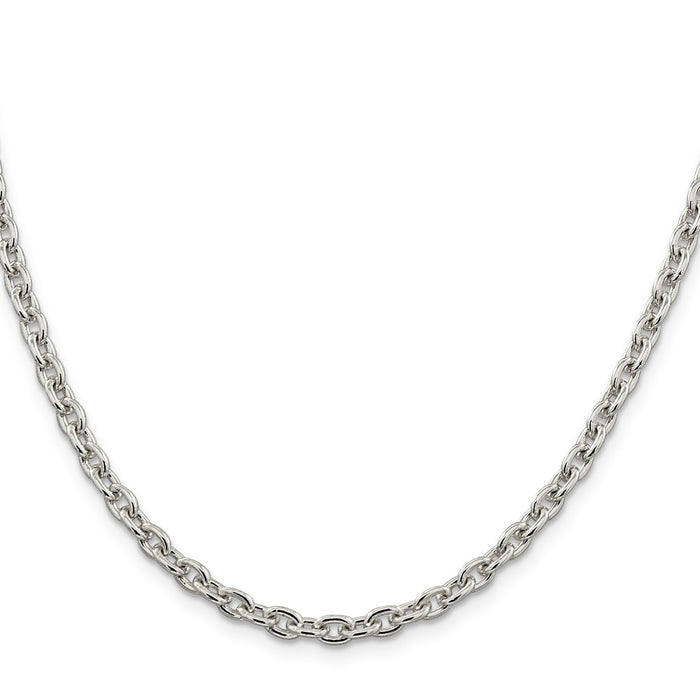 Buy Stylish 4.5mm Sterling Silver Cable Chain Necklace | Affordable Luxury-2