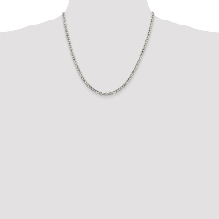 Exclusive 4.5mm Sterling Silver Cable Chain - Stylish & Affordable Value!-4