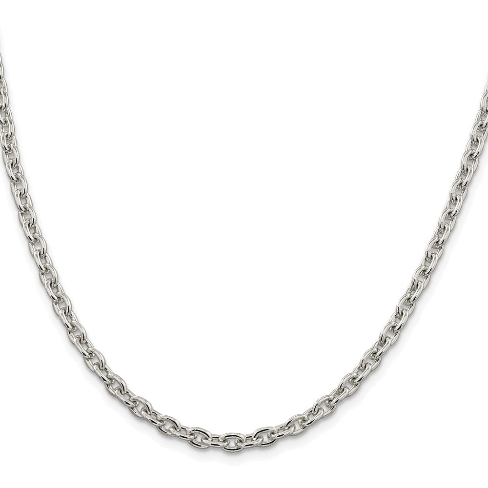 Buy Stylish 4.5mm Rhodium-Plated Sterling Silver Cable Chain - Luxury Value