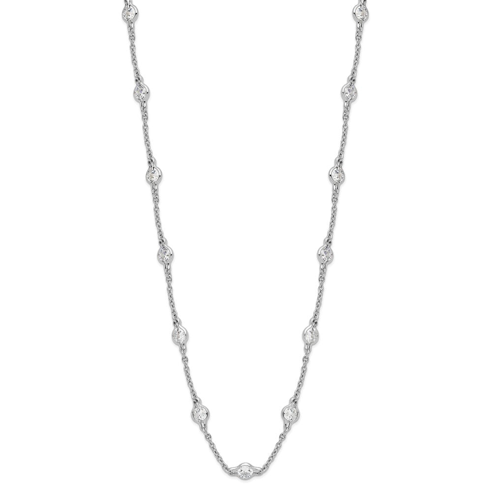 High-Quality Cheryl M Sterling Silver 19-Station Necklace - Affordable Elegance
