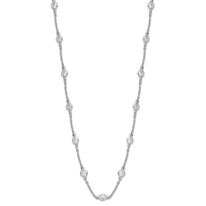 High-Quality Cheryl M Sterling Silver 19-Station Necklace - Affordable Elegance-2
