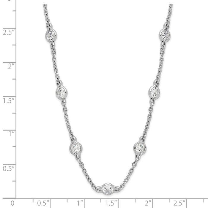High-Quality Cheryl M Sterling Silver 19-Station Necklace - Affordable Elegance-3