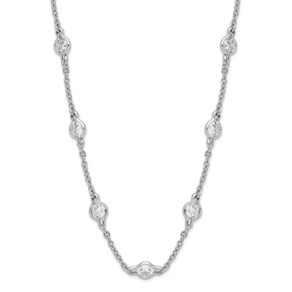 High-Quality Cheryl M Sterling Silver 19-Station Necklace - Affordable Elegance