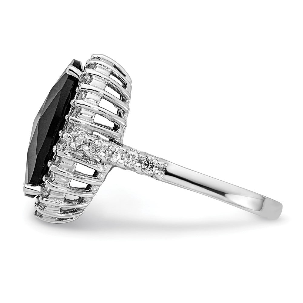 Shop Stylish Cheryl M Sterling Silver Rhodium-Plated Halo Ring, 14K Gold Accents